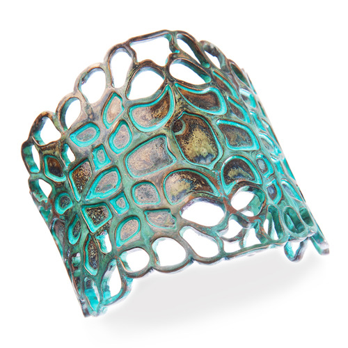 Open Work Patina Cuff
