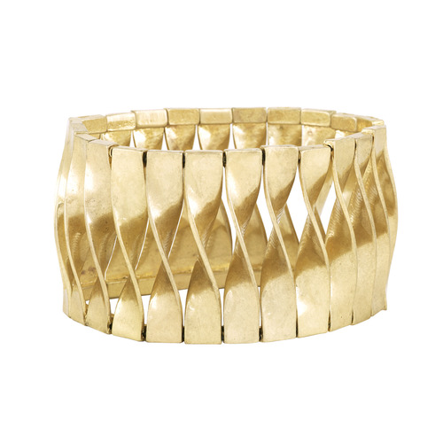 Metal Twist Stretch Bracelet on a white background
