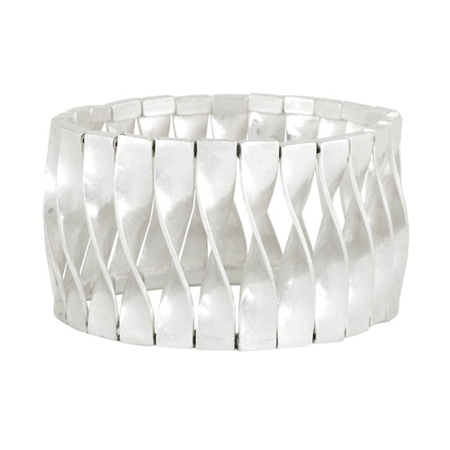 Metal Twist Stretch Bracelet on a white background