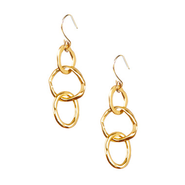  Organic Triple Link Earrings