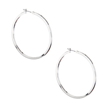 Skinny Hoop Earrings on a white background